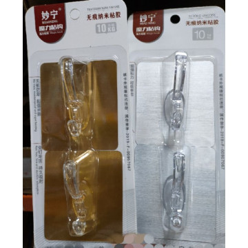 透明強力無痕掛鉤插頭貼片 無痕掛勾 無痕勾 免釘 不鏽鋼掛勾掛鉤 可貼門後重複使用 一組入