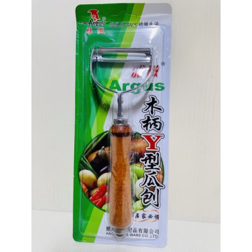 木柄Y型瓜刨 水果刨刀 水果去皮 削皮刀 果皮刀 刨刀 一入