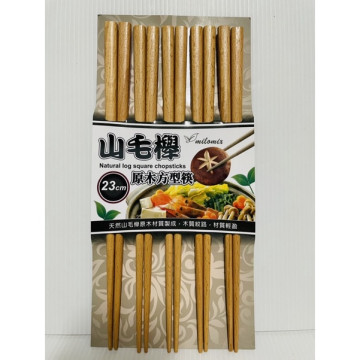 美樂美事山毛櫸原木方型筷 原木筷 23cm 筷 環保筷 木筷 五雙入