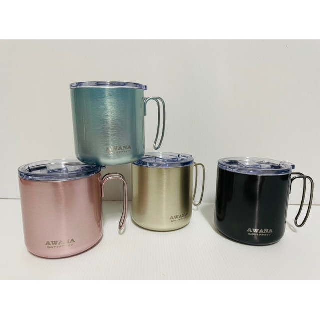 AWANA 304不鏽鋼口杯 咖啡杯 真空杯 保温杯 泡茶杯 杯子 水杯 鋼杯  真空咖啡杯  一入