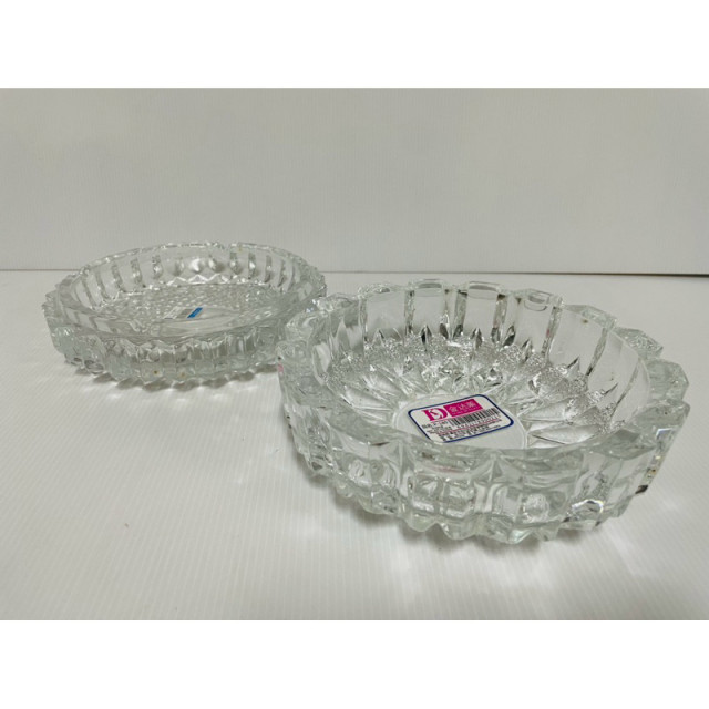 萬用玻璃盤 玻璃菸灰缸 煙灰缸 厚實玻璃盤 可當水果盤 18cm 超厚